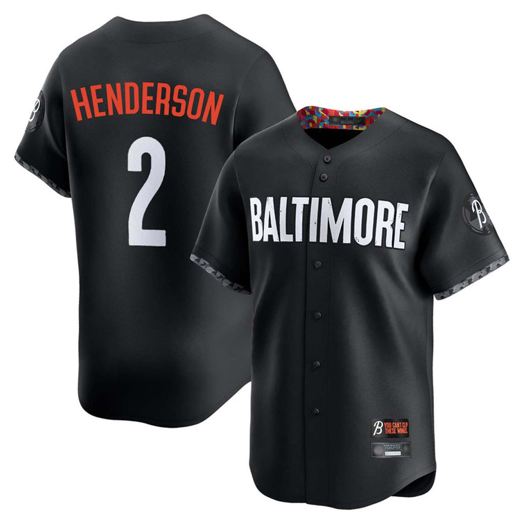 tores B.Orioles #2 Gunnar Henderson Player Black City Connect Limited Home Game Stitched Jerseys