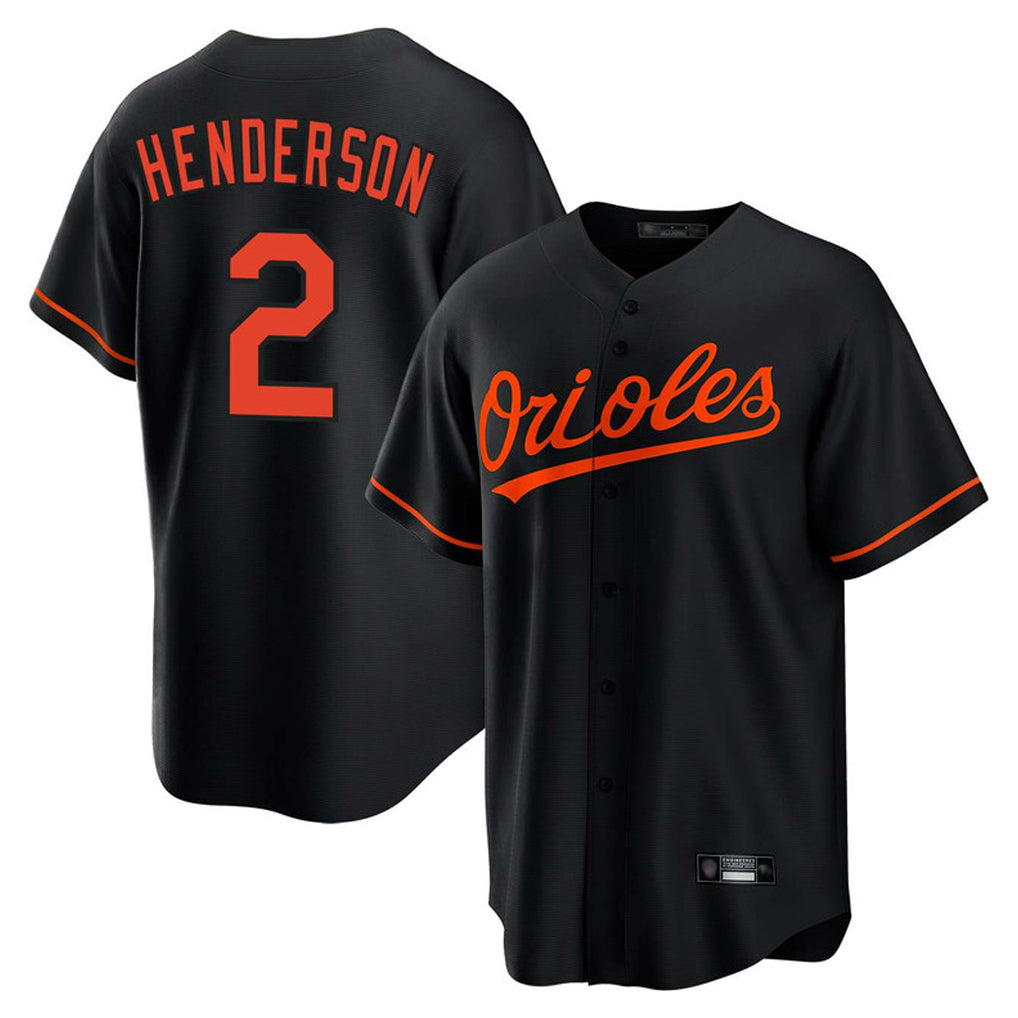tores B.Orioles #2 Gunnar Henderson Player Black Home Game Stitched Jerseys