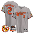 tores B.Orioles #2 Gunnar Henderson Player Gray 30th Anniversary of 2131 Home Game Stitched Jerseys