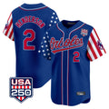 tores B.Orioles #2 Gunnar Henderson Player Royal USA 250 Independence Day Vapor Premier Limited Home Game Stitched Jerseys