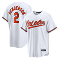 tores B.Orioles #2 Gunnar Henderson Player White Home Game Stitched Jerseys