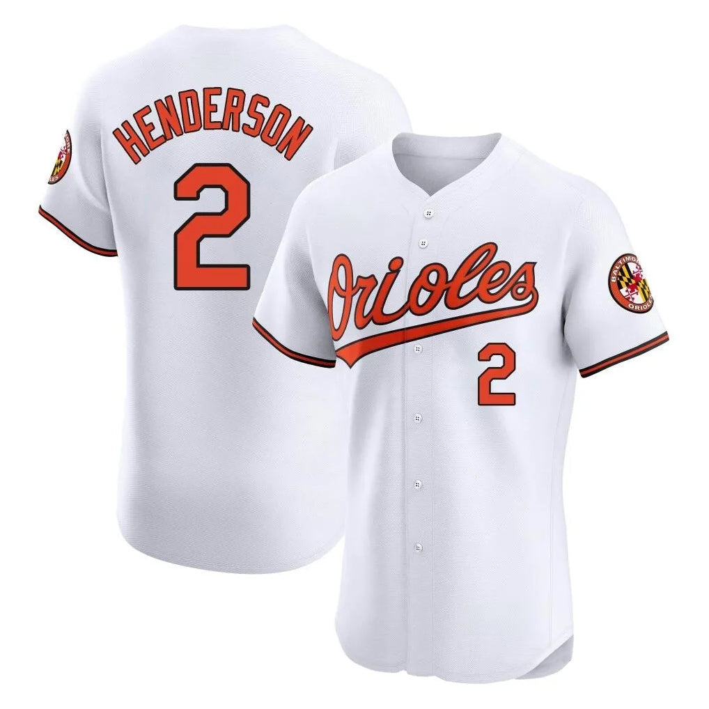 tores B.Orioles #2 Gunnar Henderson Player White Limited Elite Home Game Stitched Jerseys