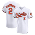 tores B.Orioles #2 Gunnar Henderson Player White Limited Elite Home Game Stitched Jerseys