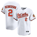 tores B.Orioles #2 Gunnar Henderson Player White Limited Home Game Stitched Jerseys