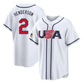 tores B.Orioles #2 Gunnar Henderson Player White USA 2026 World Classic Home Game Stitched Jerseys