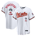 tores B.Orioles #2 Gunnar Henderson Player White USA 250 Fourth of July Home Game Stitched Jerseys
