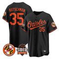 tores B.Orioles #35 Adley Rutschman Black 30th Anniversary of 2131 Home Game Stitched Jerseys