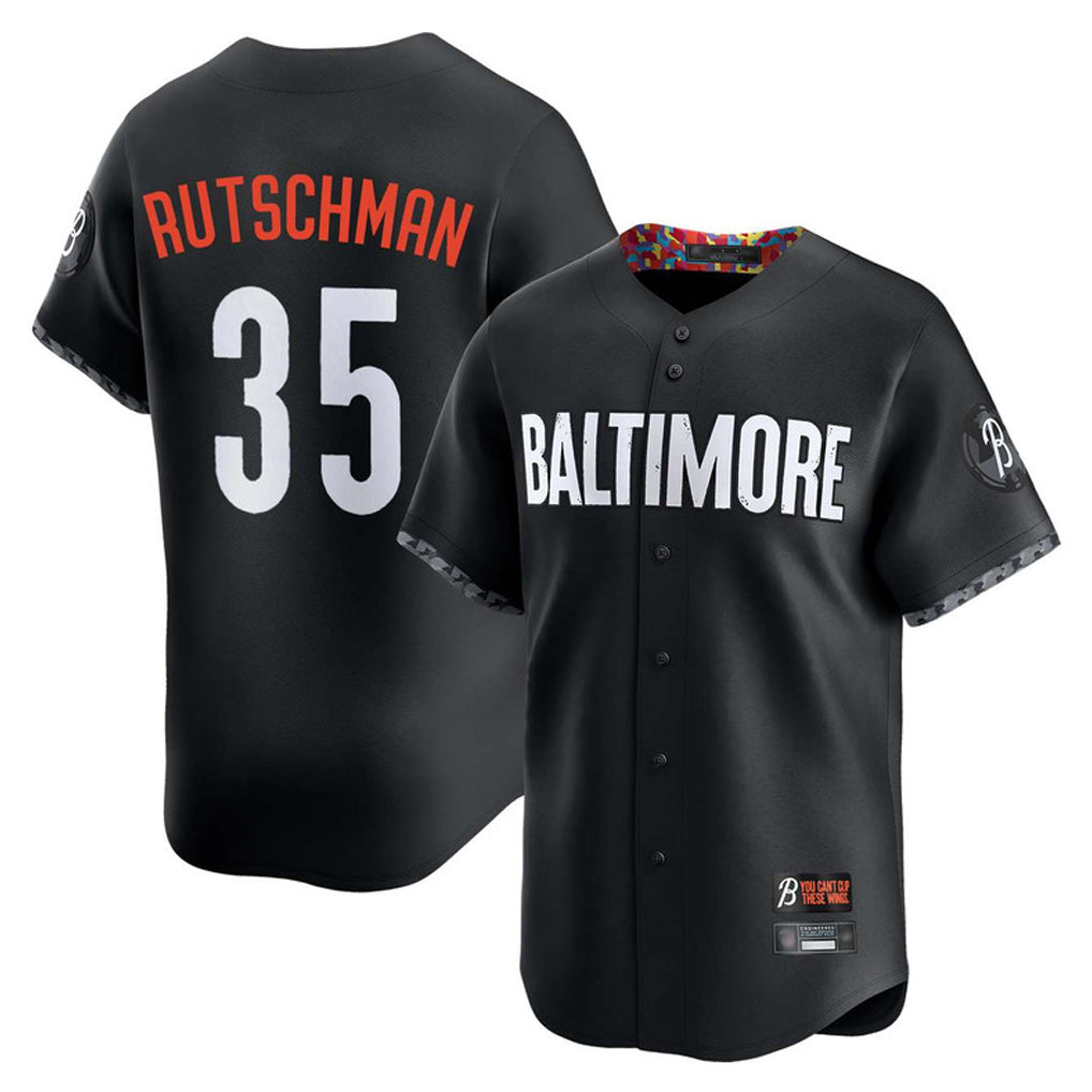 tores B.Orioles #35 Adley Rutschman Black City Connect Limited Home Game Stitched Jerseys