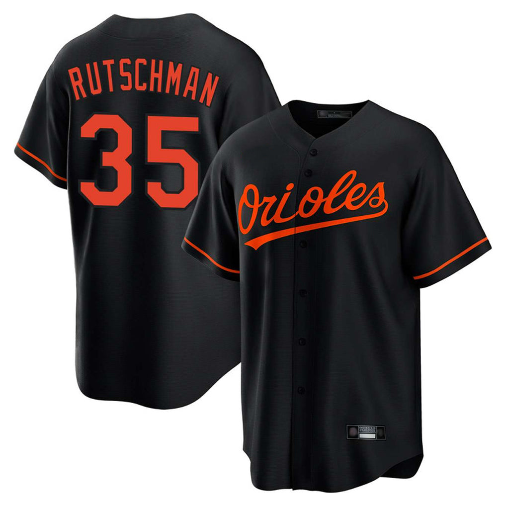 tores B.Orioles #35 Adley Rutschman Player Black Home Game Stitched Jerseys