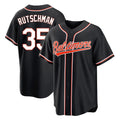 tores B.Orioles #35 Adley Rutschman Player Black Out Home Game Stitched Jerseys