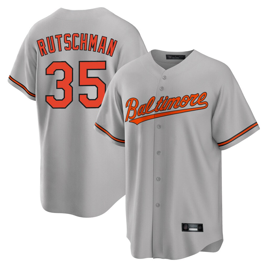 tores B.Orioles #35 Adley Rutschman Gray Home Game Stitched Jerseys