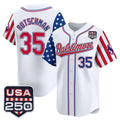 tores B.Orioles #35 Adley Rutschman White USA 250 Independence Day Vapor Premier Limited Home Game Stitched Jerseys