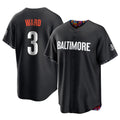 tores B.Orioles #3 Taylor Ward Player Black City Connect Home Game Stitched Jerseys