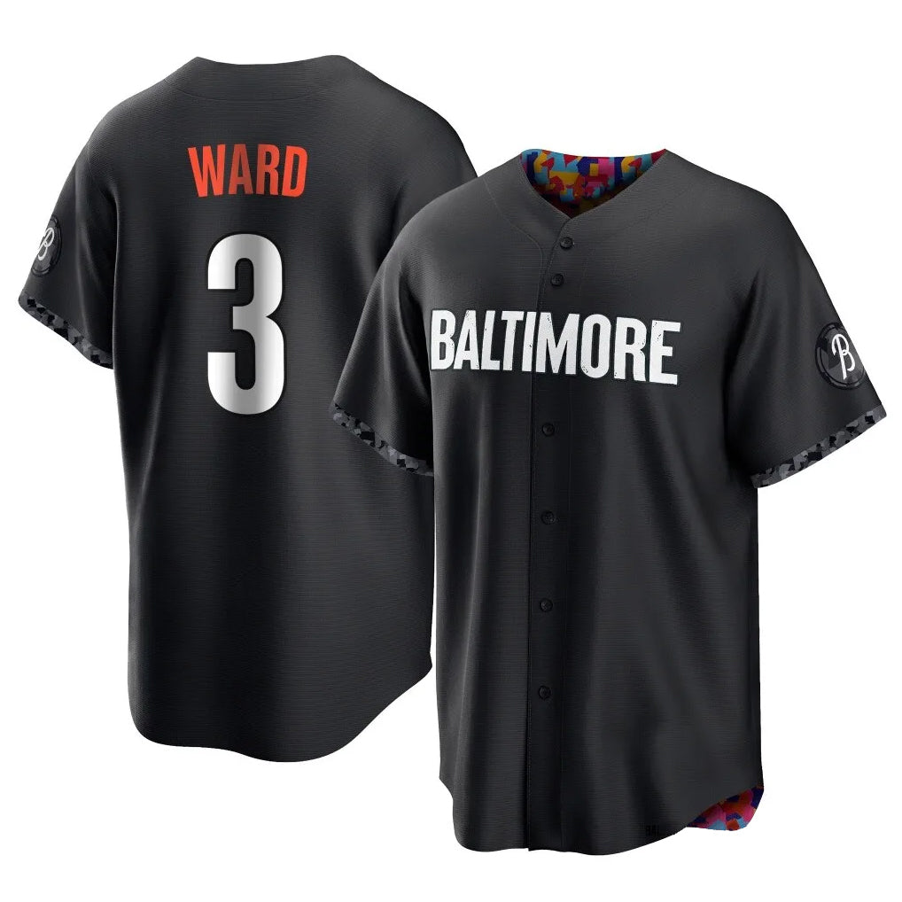 tores B.Orioles #3 Taylor Ward Player Black City Connect Home Game Stitched Jerseys