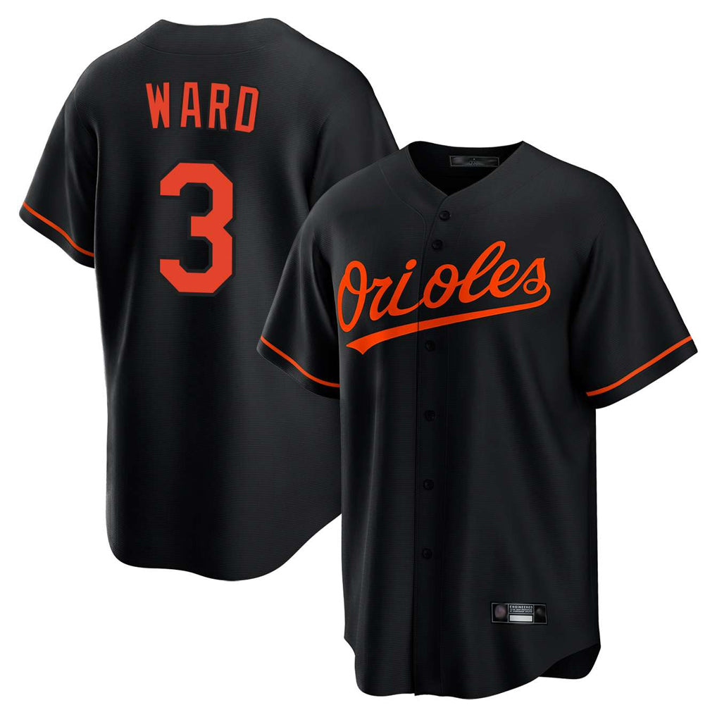 tores B.Orioles #3 Taylor Ward Player Black Home Game Stitched Jerseys