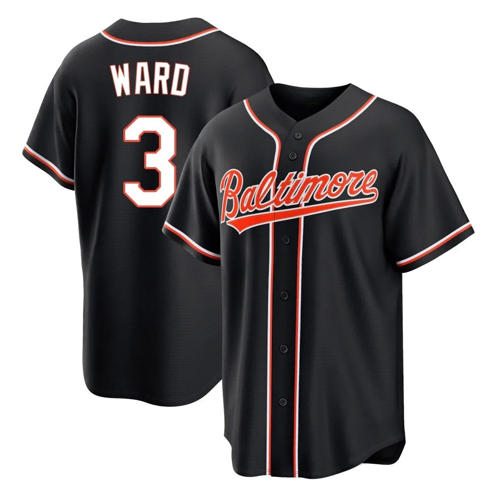 tores B.Orioles #3 Taylor Ward Player Black Out Home Game Stitched Jerseys