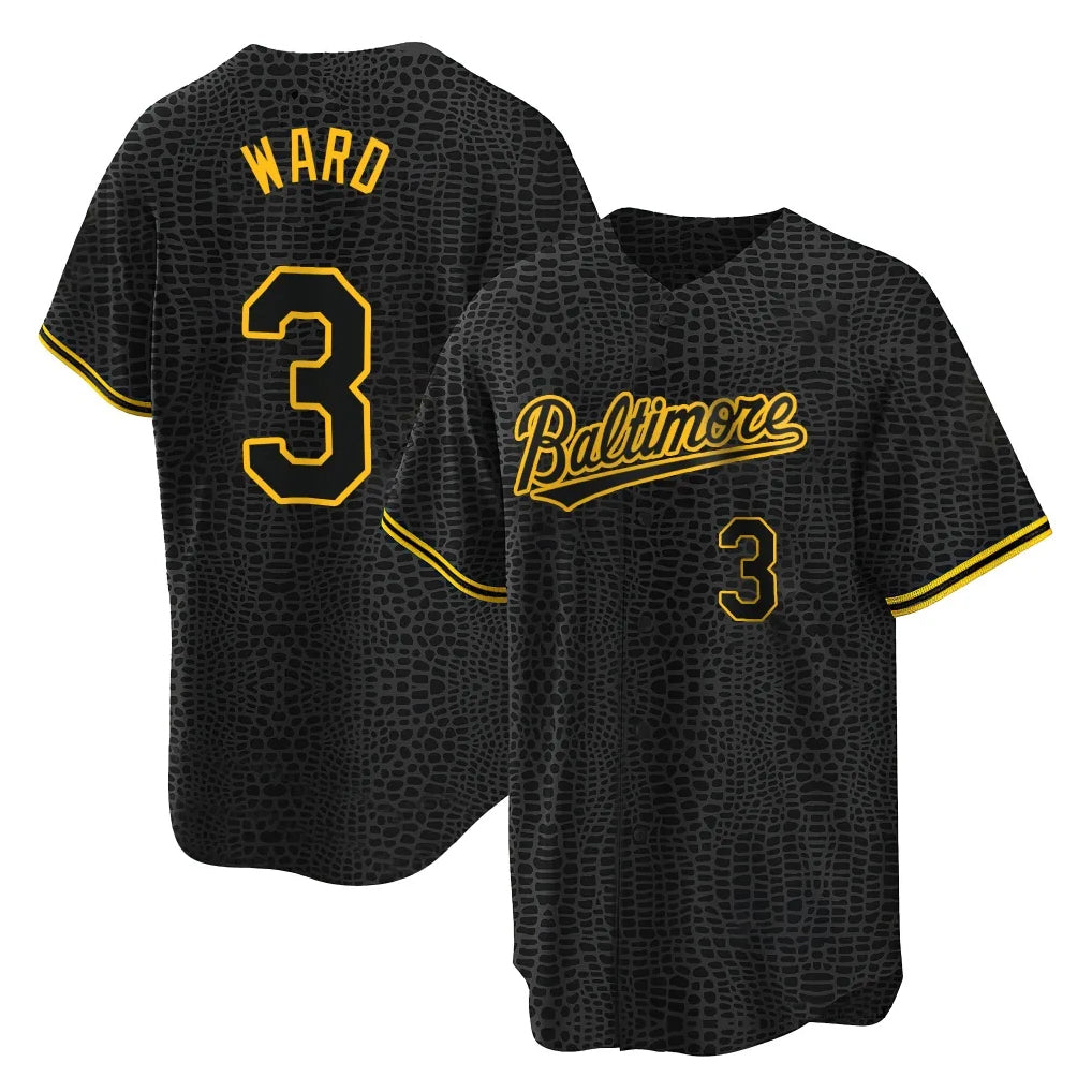 tores B.Orioles #3 Taylor Ward Player Black Snake Skin City Home Game Stitched Jerseys