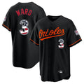 tores B.Orioles #3 Taylor Ward Player Black USA 250 Fourth of July Home Game Stitched Jerseys