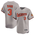 tores B.Orioles #3 Taylor Ward Player Gray Limited Home Game Stitched Jerseys