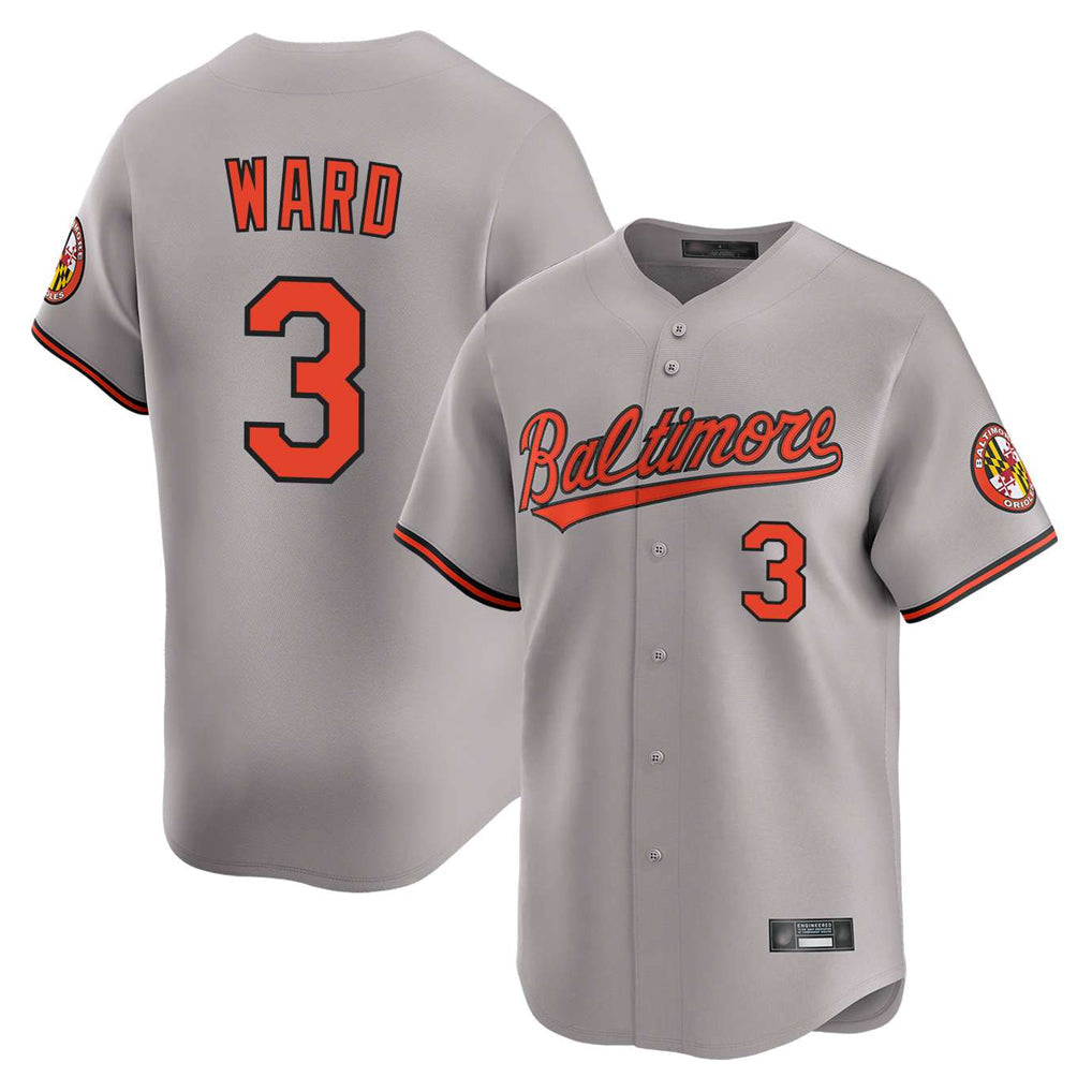 tores B.Orioles #3 Taylor Ward Player Gray Limited Home Game Stitched Jerseys