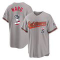 tores B.Orioles #3 Taylor Ward Player Gray USA 250 Fourth of July Home Game Stitched Jerseys