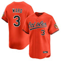 tores B.Orioles #3 Taylor Ward Player Orange Limited Home Game Stitched Jerseys