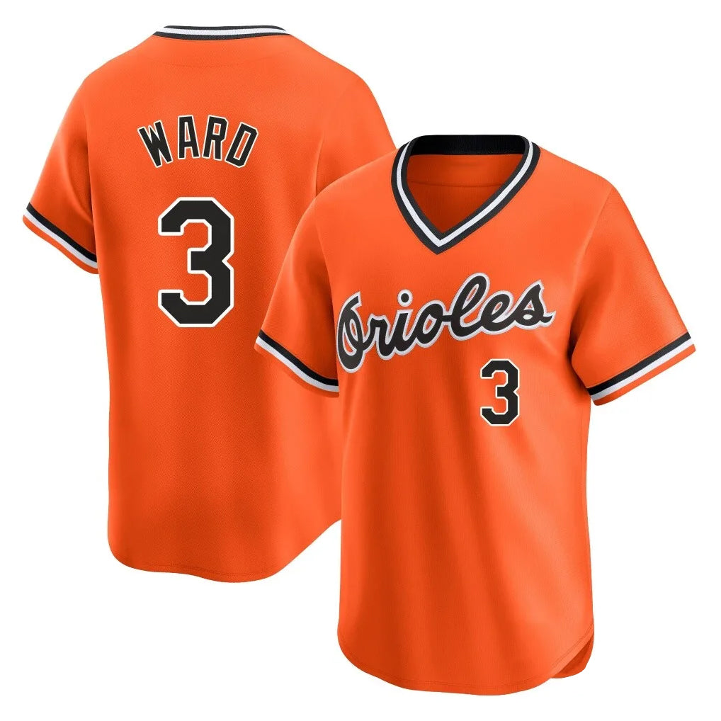 tores B.Orioles #3 Taylor Ward Player Orange T-shirt Limited Home Game Stitched Jerseys