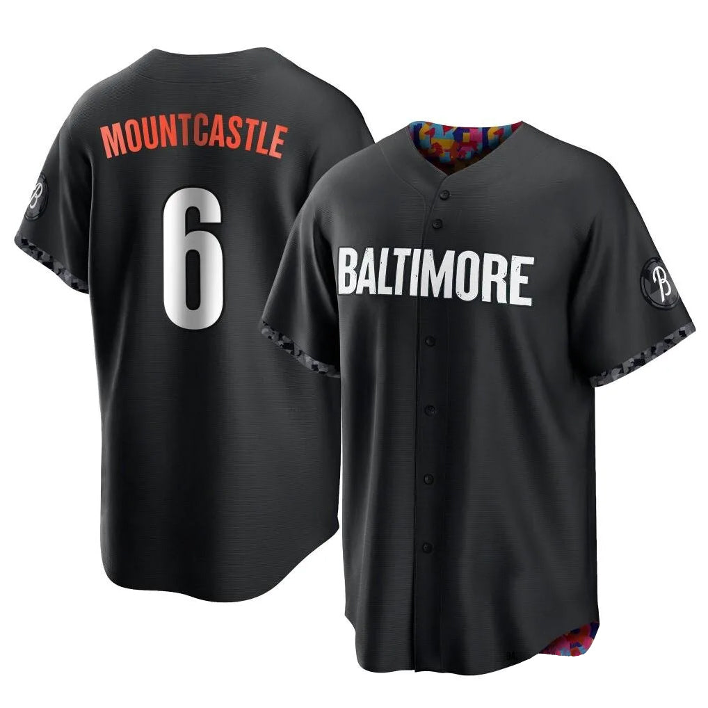 tores B.Orioles #6 Ryan Mountcastle Player Black City Connect Home Game Stitched Jerseys