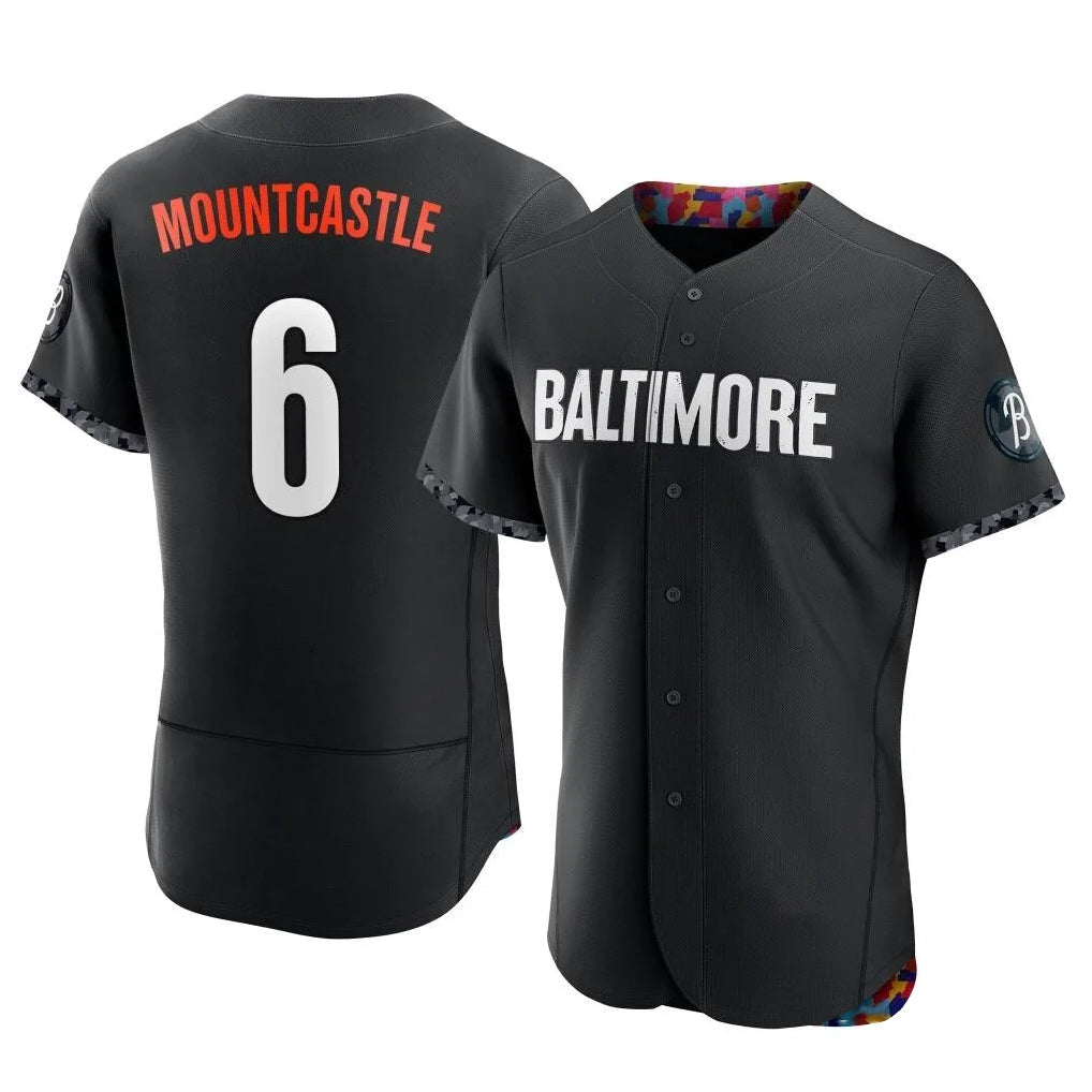 tores B.Orioles #6 Ryan Mountcastle Player Black City Connect Limited Elite Home Game Stitched Jerseys