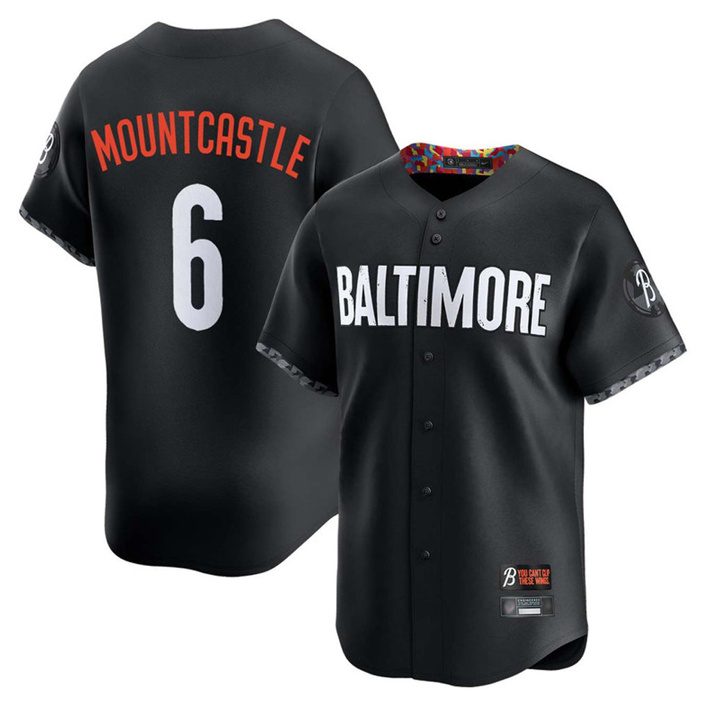 tores B.Orioles #6 Ryan Mountcastle Player Black City Connect Limited Home Game Stitched Jerseys