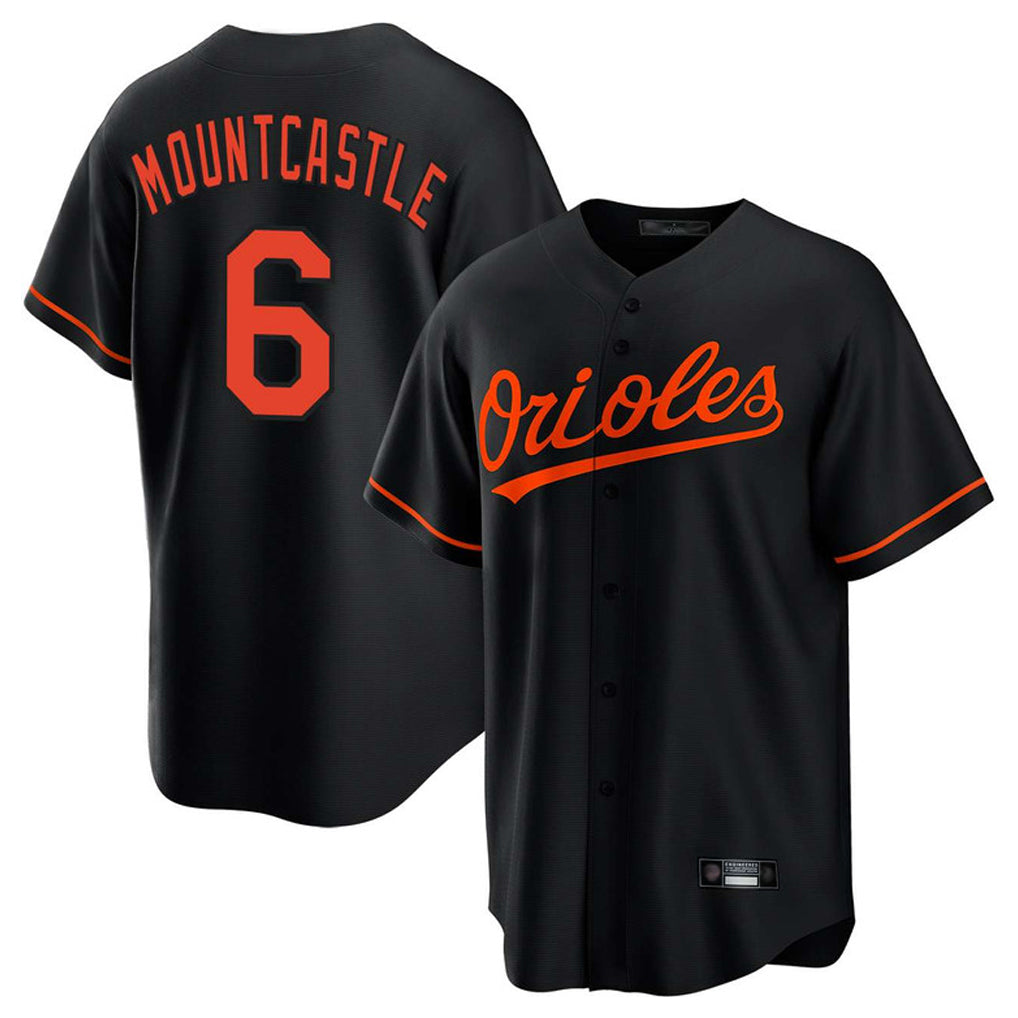 tores B.Orioles #6 Ryan Mountcastle Player Black Home Game Stitched Jerseys