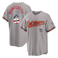 tores B.Orioles #6 Ryan Mountcastle Player Gray USA 250 Fourth of July Home Game Stitched Jerseys