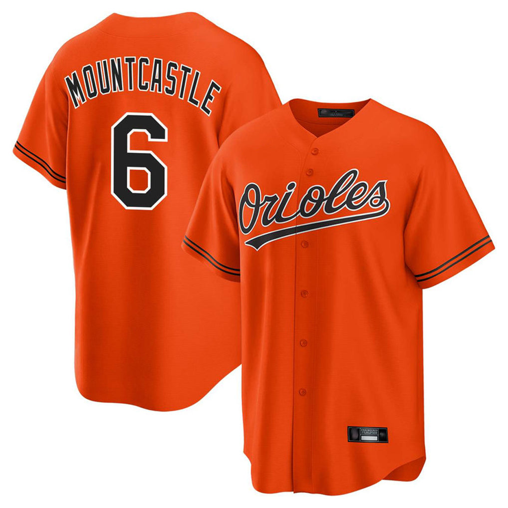 tores B.Orioles #6 Ryan Mountcastle Player Orange Home Game Stitched Jerseys