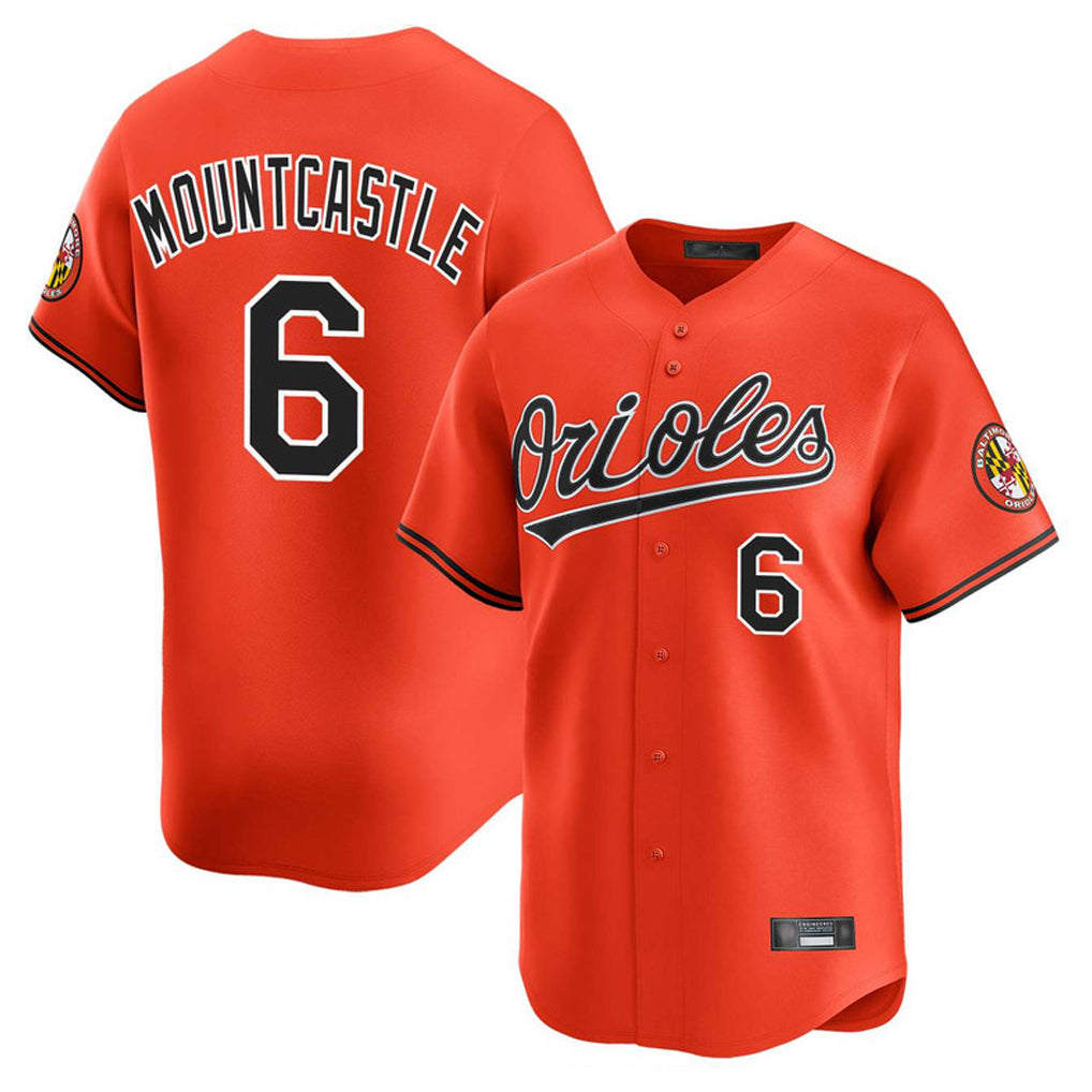 tores B.Orioles #6 Ryan Mountcastle Player Orange Limited Home Game Stitched Jerseys