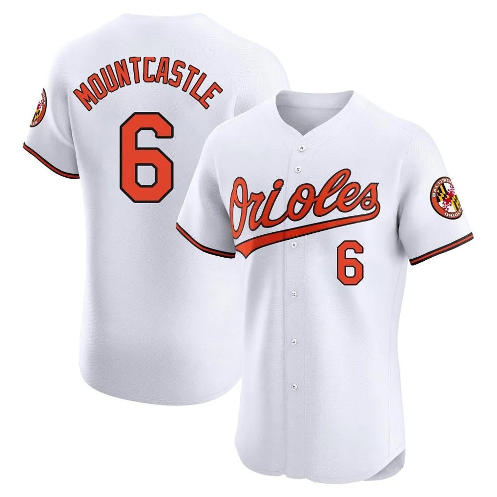 tores B.Orioles #6 Ryan Mountcastle Player White Limited Elite Home Game Stitched Jerseys