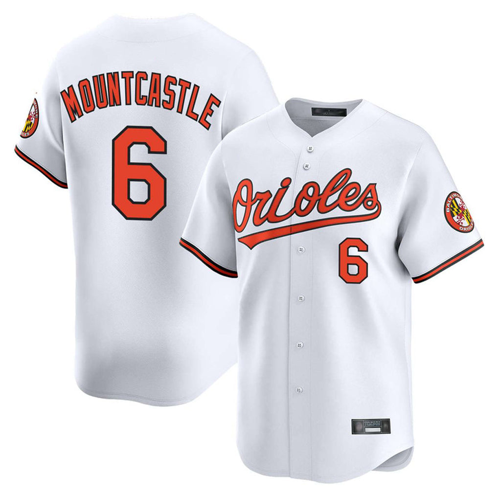 tores B.Orioles #6 Ryan Mountcastle Player White Limited Home Game Stitched Jerseys