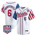 tores B.Orioles #6 Ryan Mountcastle Player White USA 250 Independence Day Vapor Premier Home Game Stitched Jerseys
