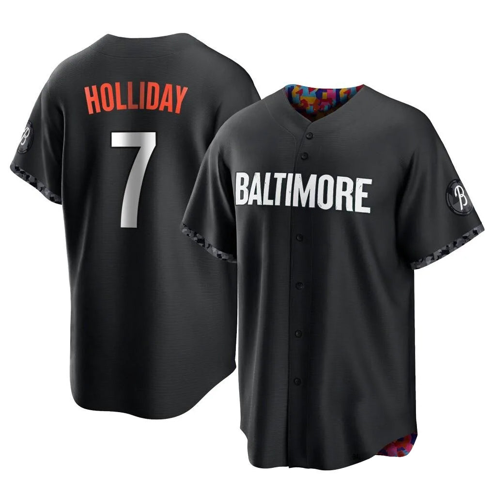 tores B.Orioles #7 Jackson Holliday Player Black City Connect Home Game Stitched Jerseys
