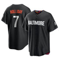 tores B.Orioles #7 Jackson Holliday Player Black City Connect Home Game Stitched Jerseys