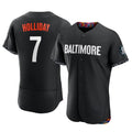tores B.Orioles #7 Jackson Holliday Player Black City Connect Limited Elite Home Game Stitched Jerseys