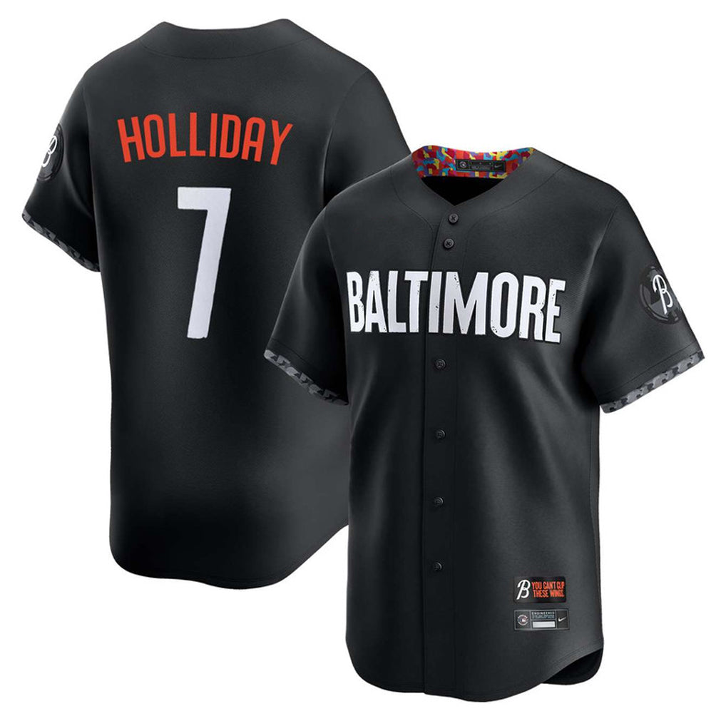 tores B.Orioles #7 Jackson Holliday Player Black City Connect Limited Home Game Stitched Jerseys