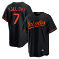 tores B.Orioles #7 Jackson Holliday Player Black Home Game Stitched Jerseys