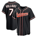 tores B.Orioles #7 Jackson Holliday Player Black Out Home Game Stitched Jerseys