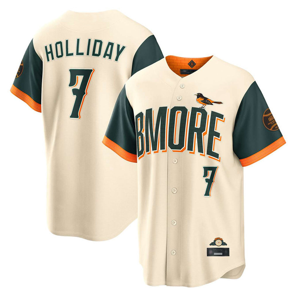 tores B.Orioles #7 Jackson Holliday Player Cream 2026 City Connect Home Game Stitched Jerseys