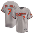 tores B.Orioles #7 Jackson Holliday Player Gray Limited Home Game Stitched Jerseys