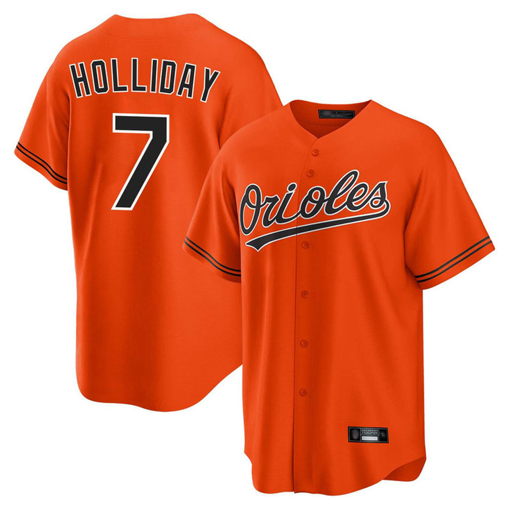 tores B.Orioles #7 Jackson Holliday Player Orange Home Game Stitched Jerseys