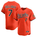 tores B.Orioles #7 Jackson Holliday Player Orange Limited Home Game Stitched Jerseys