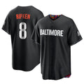 tores B.Orioles #8 Cal Ripken Player Black City Connect Home Game Stitched Jerseys