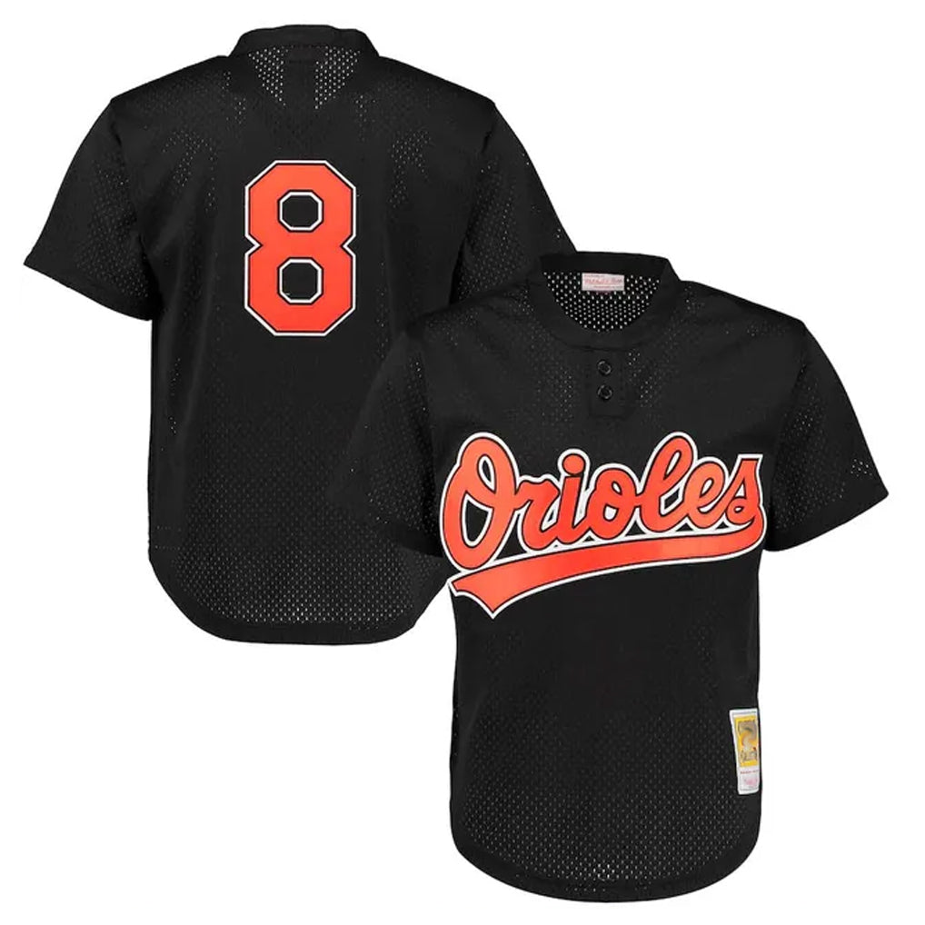 tores B.Orioles #8 Cal Ripken Player Black Mitchell & Ness 1997 Cooperstown Mesh Game Stitched Jerseys