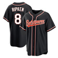 tores B.Orioles #8 Cal Ripken Player Black Out Home Game Stitched Jerseys